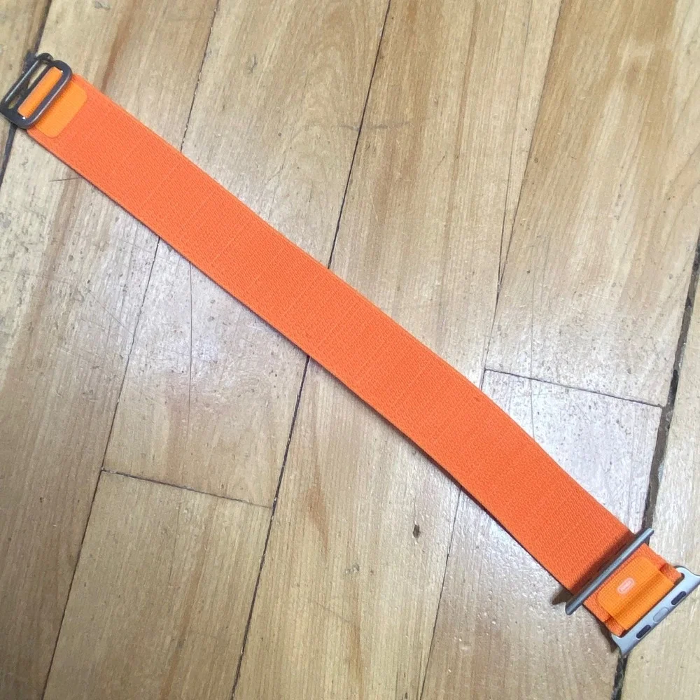 Apple Watch Ultra Band 49mm Trail Loop Orange Gray Hook Rugged‎ Sport - Picture 4 of 7